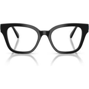 Swarovski womens Sk2048 Square Prescription Eyewear Frames(Black/Demo Lens)
