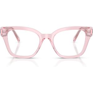Swarovski womens Sk2048f Low Bridge Fit Square Prescription Eyewear Frames(Transparent Pink/Demo Lens)