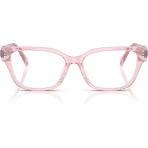 Swarovski womens Sk2049d Square Prescription Eyewear Frames(Transparent Pink/Demo Lens)