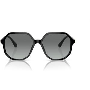Swarovski womens Sk6003 Octagonal Sunglasses(Black/Grey Gradient)