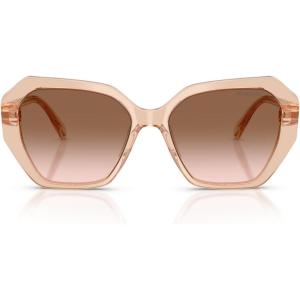 Swarovski womens Sk6017 Butterfly Sunglasses(Transparent Beige/Gradient Brown)