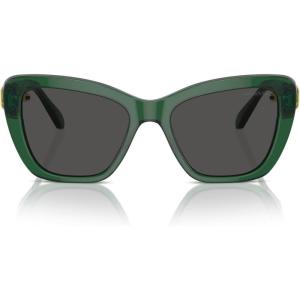 Swarovski womens Sk6018f Low Bridge Fit Oval Sunglasses(Silver/Pink Gradient Red)