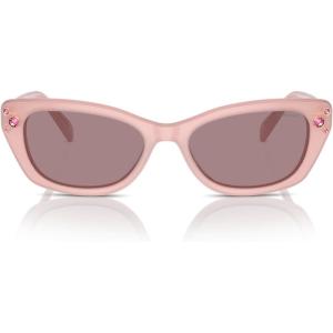 Swarovski womens Sk6019 Butterfly Sunglasses(White/Dark Grey)