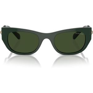 Swarovski womens Sk6022f Low Bridge Fit Square Sunglasses(Pale Gold/Gradient Brown)