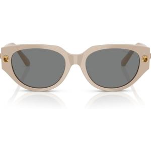 Swarovski womens Sk6035d Butterfly Sunglasses(Milky Pink/Dark Grey)