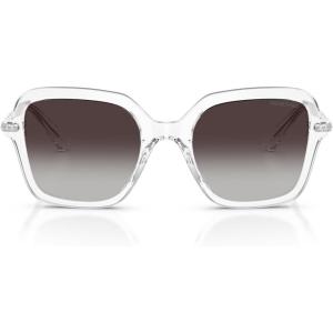 Swarovski womens Sk6040f Low Bridge Fit Square Sunglasses(Transparent/Gradient Grey)