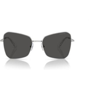 Swarovski womens Sk7008 Butterfly Sunglasses(Silver/Dark Grey)