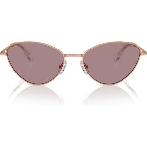 Swarovski womens Sk7014 Cat Eye Sunglasses(Rose Gold/Light Purple Brown)
