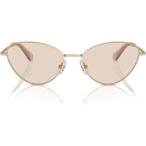 Swarovski womens Sk7014 Cat Eye Sunglasses(Transparent Pink to Clear/Gradient Violet)