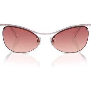 Swarovski womens Sk7018 Square Sunglasses(Milky Green/Light Blue Mirrored Green)