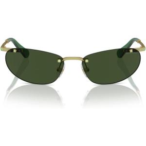 Swarovski womens Sk7019 Square Sunglasses(Dark Green/Dark Green)