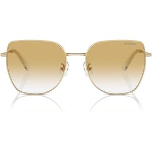 Swarovski womens Sk7021d Oval Sunglasses(Black/Dark Grey)