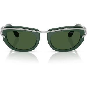 Swarovski womens Sk7026 Square Sunglasses(Dark Green/Dark Green)