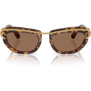 Swarovski womens Sk7026 Square Sunglasses(Light Havana/Dark Brown)