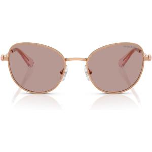 Swarovski womens Sk7032 Round Sunglasses(Rose Gold/Light Purple Brown)