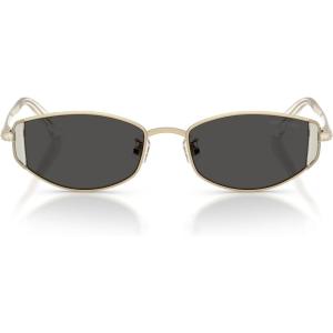 Swarovski womens Sk7035d Oval Sunglasses(Pale Gold/Dark Grey)