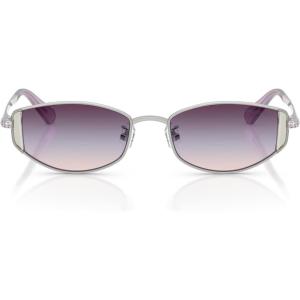 Swarovski womens Sk7035d Oval Sunglasses(Silver/Tri Gradient Brown/Blue/Violet)