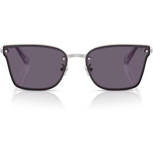 Swarovski womens Sk7036d Rectangular Sunglasses(Silver/Violet)