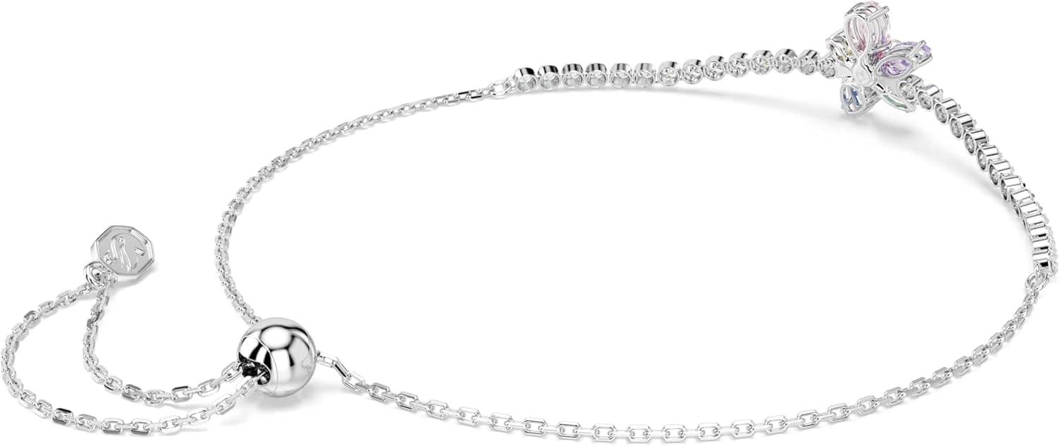 imageSwarovski x Ariana Grande Jewelry Collection Bracelet Choker Earrings Mixed Cut Multicolored Stones Rhodium FinishMulticolored Bracelet