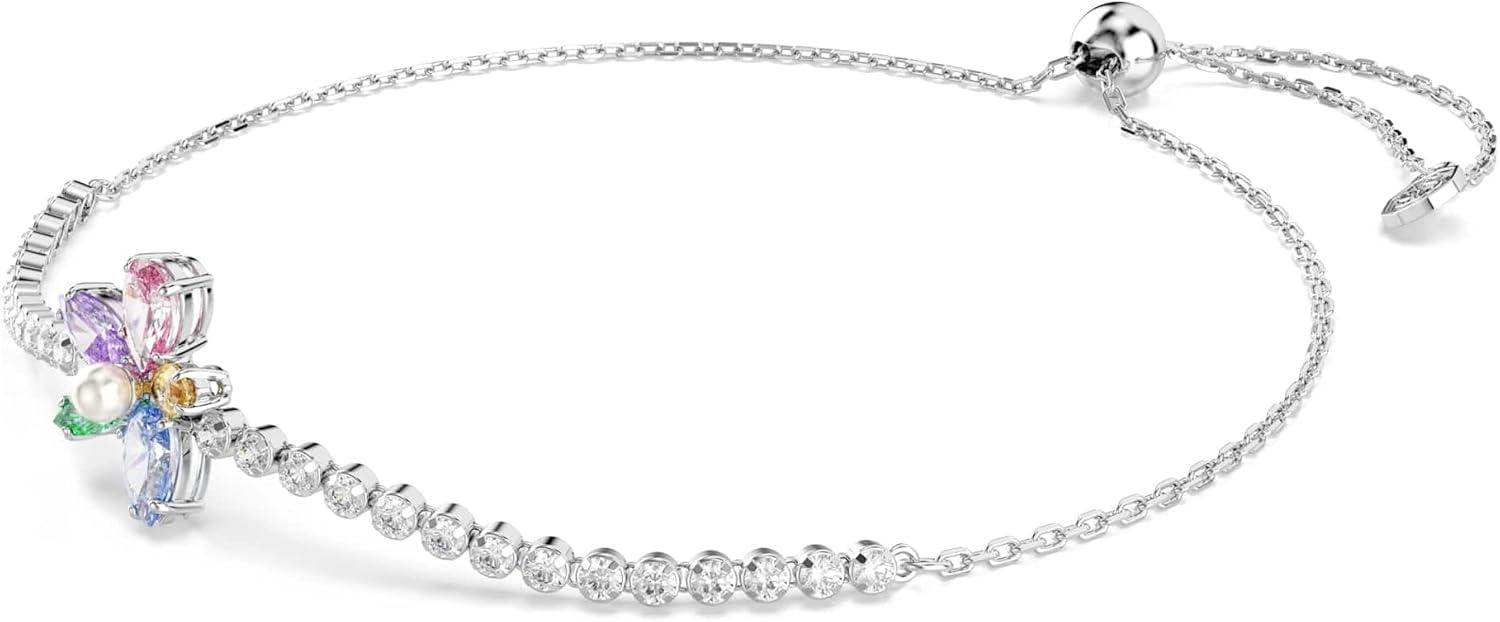 imageSwarovski x Ariana Grande Jewelry Collection Bracelet Choker Earrings Mixed Cut Multicolored Stones Rhodium FinishMulticolored Bracelet