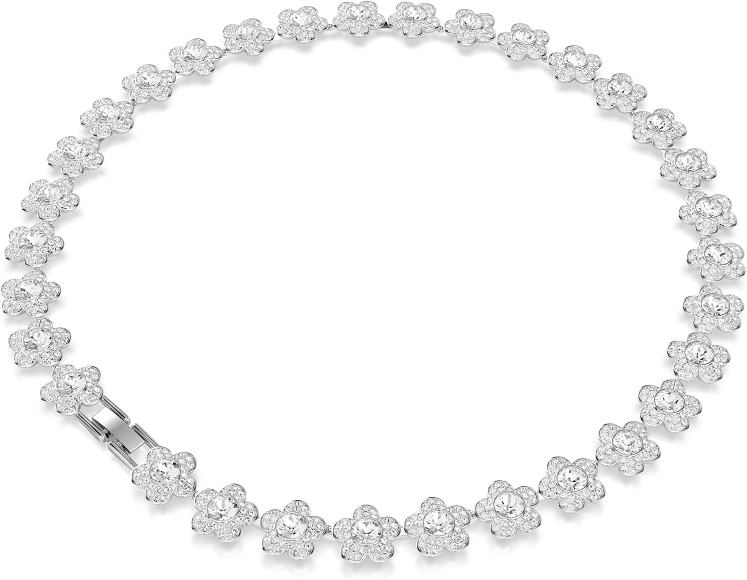 imageSwarovski x Ariana Grande Jewelry Collection Necklace Bracelet Choker Earrings Crystals Crystal Pearls Rhodium FinishClear AllAround Necklace