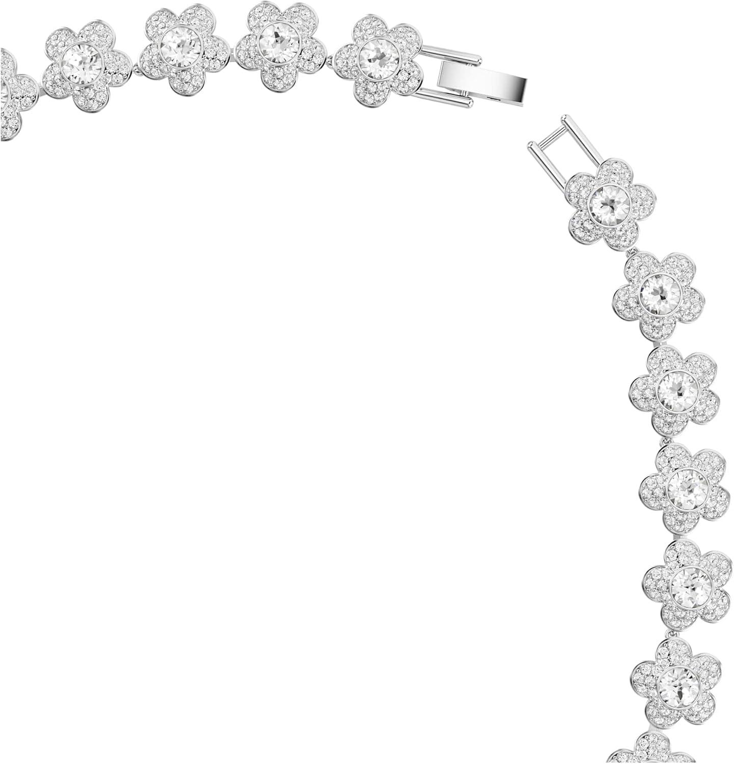 imageSwarovski x Ariana Grande Jewelry Collection Necklace Bracelet Choker Earrings Crystals Crystal Pearls Rhodium FinishClear AllAround Necklace