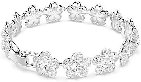 imageSwarovski x Ariana Grande Jewelry Collection Necklace Bracelet Choker Earrings Crystals Crystal Pearls Rhodium FinishClear Bracelet