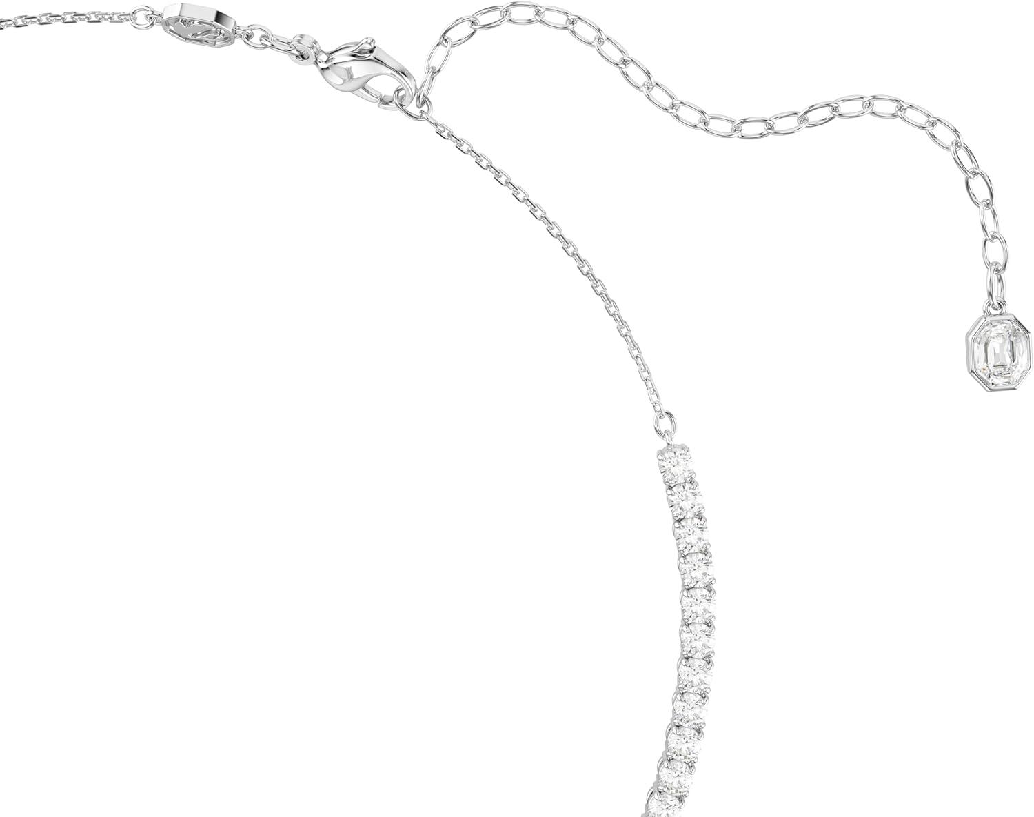 imageSwarovski x Ariana Grande Official Dragonfly Motif Jewelry Collection Brooch Pendant Necklace Earrings Mixed Cut Multicolored Stones Rhodium FinishMulticolored Cross Over Necklace