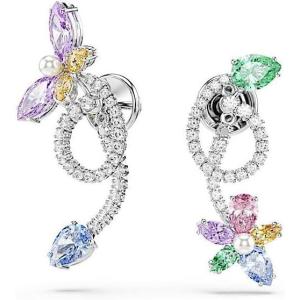 Swarovski x Ariana Grande Jewelry Collection: Bracelet, Choker, Earrings, Mixed Cut Multicolored Stones, Rhodium Finish(Multicolored Earrings)