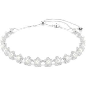 Swarovski x Ariana Grande Jewelry Collection: Necklace, Bracelet, Choker, Earrings, Crystals, Crystal Pearls, Rhodium Finish(Clear Choker Necklace)