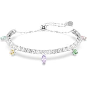 Swarovski x Ariana Grande Jewelry Collection: Necklace, Earrings, Ear Cuffs, Mixed Cut Multicolored Stones, Rhodium Finish(Multicolored Tennis Bracelet)