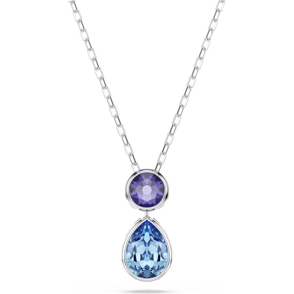 imageSwarovski Chroma pendant Mixed cuts Multicolored Rhodium plated