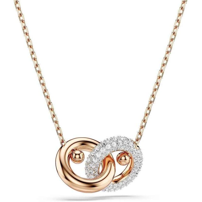 imageSwarovski Dextera pendant Round cut White Rose goldtSwarovski One plated