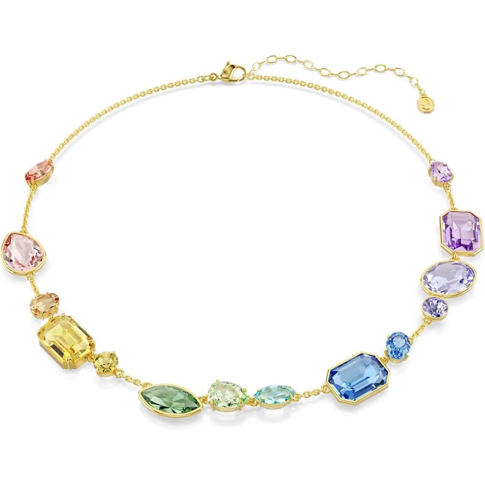 imageSwarovski Gema necklace Mixed cuts Multicolored Goldtone plated