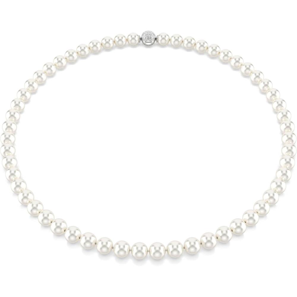 imageSwarovski Matrix necklace Crystal pearl White Rhodium plated