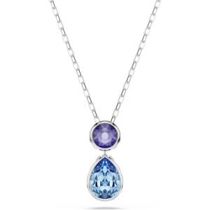 Swarovski Chroma pendant, Mixed cuts, Multicolored, Rhodium plated