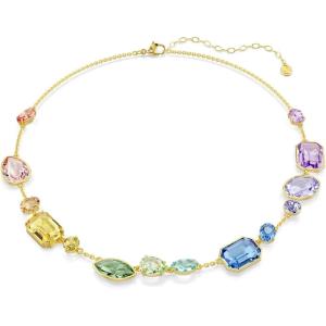 Swarovski Gema necklace, Mixed cuts, Multicolored, Gold-tone plated