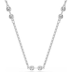 Swarovski Remix necklace, Round cut, White, Rhodium plated