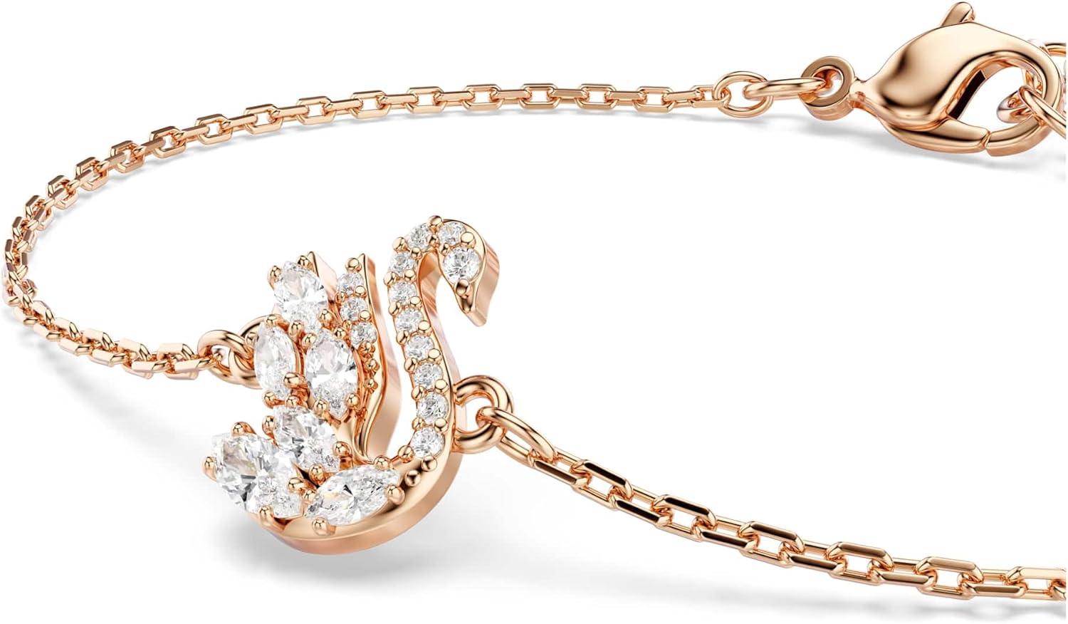imageSwarovski Swan bracelet Mixed cuts Swan White Rose goldtSwarovski One plated