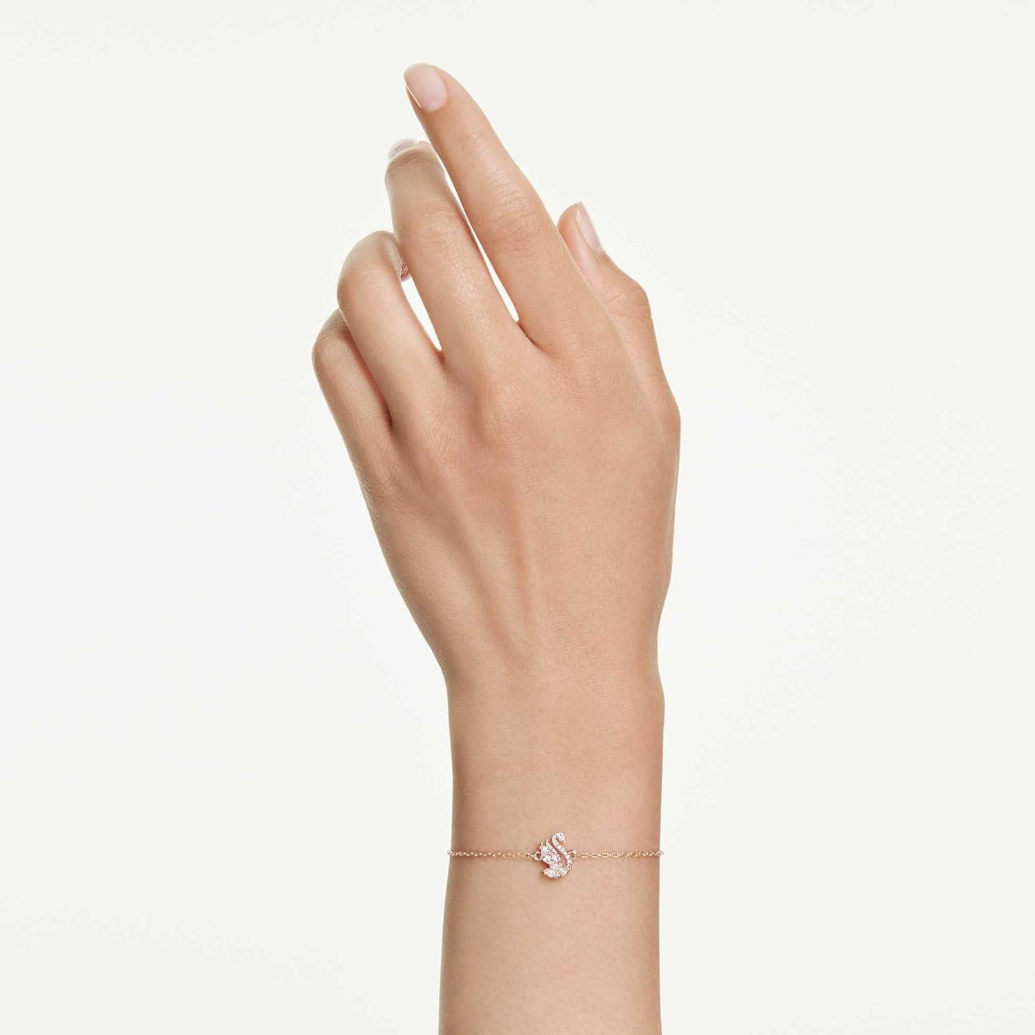 imageSwarovski Swan bracelet Mixed cuts Swan White Rose goldtSwarovski One plated