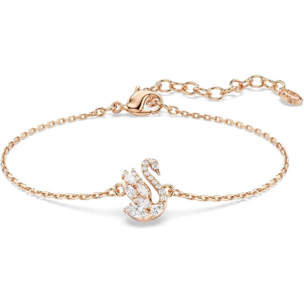 imageSwarovski Swan bracelet Mixed cuts Swan White Rose goldtSwarovski One plated