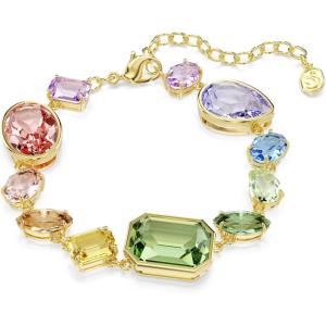 Swarovski Gema bracelet, Mixed cuts, Multicolored, Gold-tSwarovski One plated