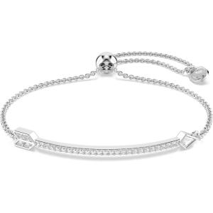 Swarovski Idyllia bracelet, Mixed cuts, Arrow, White, Rhodium plated