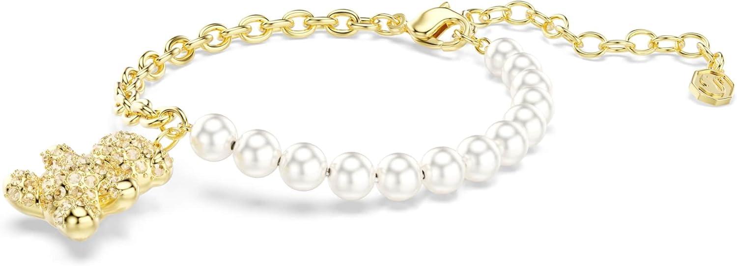 imageSwarovski Idyllia bracelet Crystal pearl Round cut Teddy Gold tSwarovski One GoldtSwarovski One plated