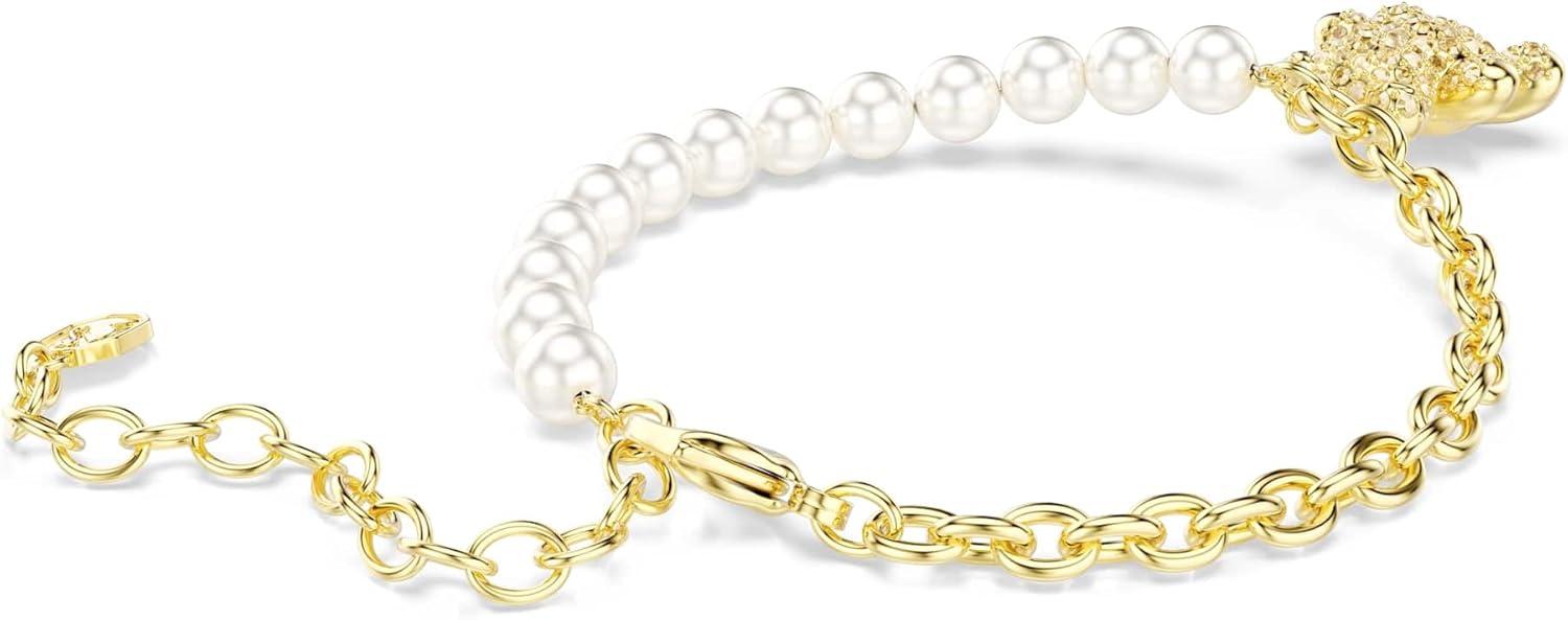 imageSwarovski Idyllia bracelet Crystal pearl Round cut Teddy Gold tSwarovski One GoldtSwarovski One plated