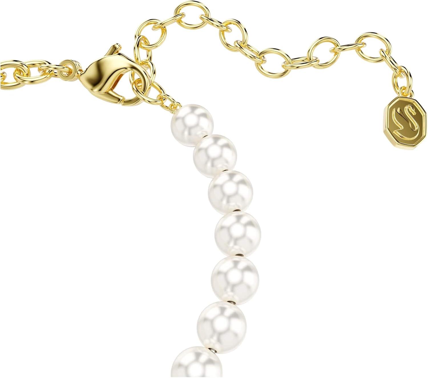 imageSwarovski Idyllia bracelet Crystal pearl Round cut Teddy Gold tSwarovski One GoldtSwarovski One plated