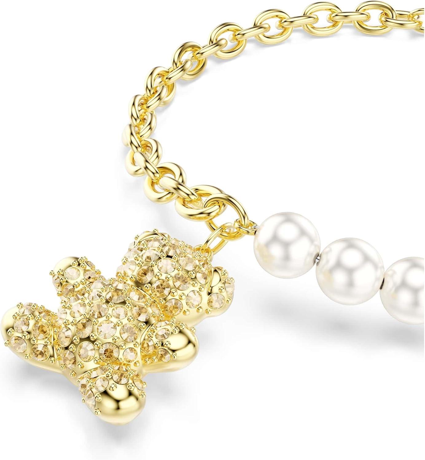 imageSwarovski Idyllia bracelet Crystal pearl Round cut Teddy Gold tSwarovski One GoldtSwarovski One plated