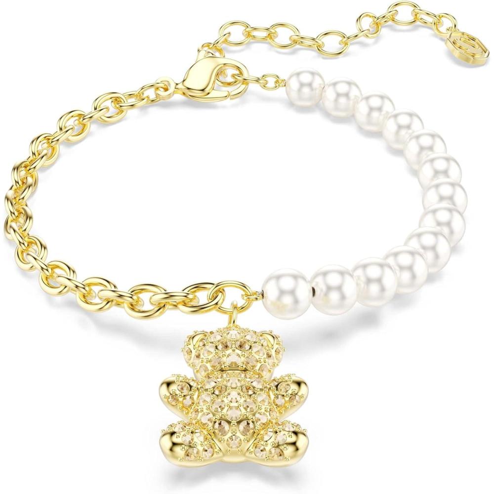 imageSwarovski Idyllia bracelet Crystal pearl Round cut Teddy Gold tSwarovski One GoldtSwarovski One plated