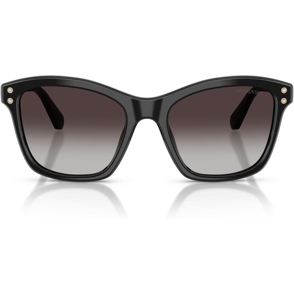 imageSwarovski Womens SK6063 Square Sunglasses BlackGradient Grey 54 mm