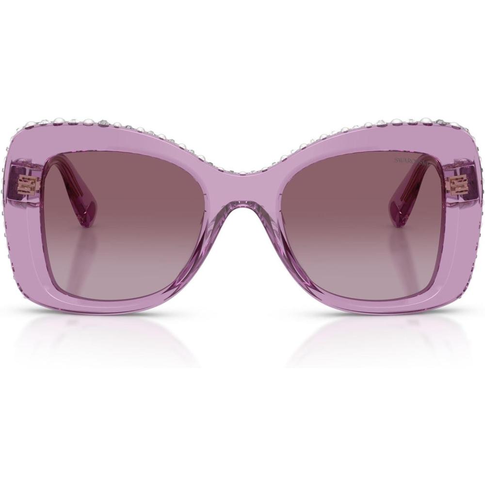 imageSwarovski womens Sk6062u Universal Fit Butterfly SunglassesTransparent AmethystViolet Gradient